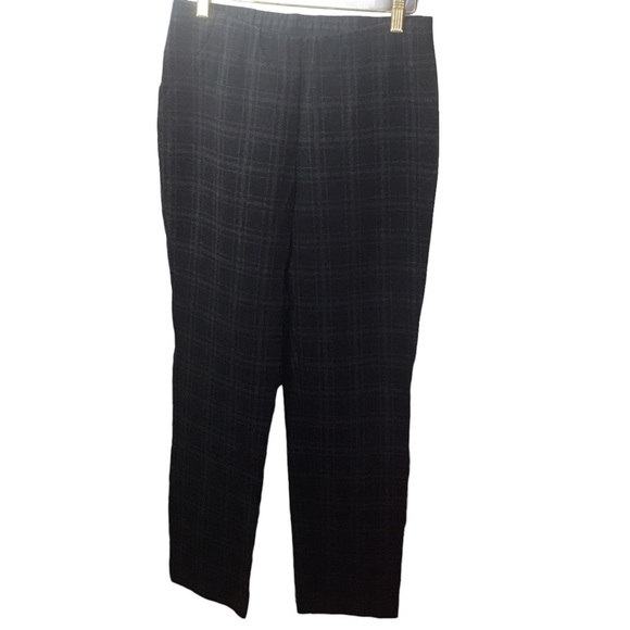 J. Jill  Ponte Slim Leg Plaid Pants Black and Gray Size Small - Picture 5 of 8